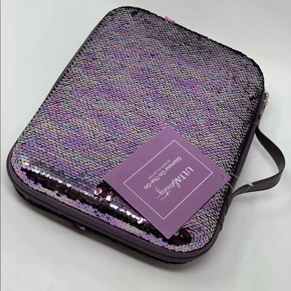 Ulta Beauty On The Go 93 Piece Collection.  New.  Purple Glitter Case.